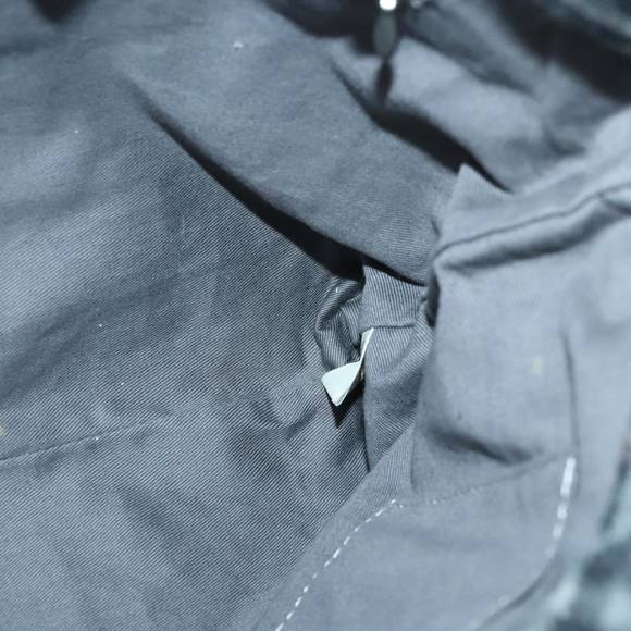 BURBERRY Nova Check Scarf Style Blue Label Hand Bag Wool Gray Silver Auth 96942 - Picture 16 of 16